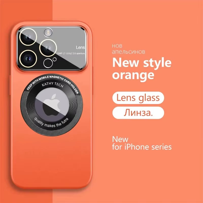 Luxury Matte for Magsafe Magnetic Wireless Charge Cases for 15 14 13 12 11 Pro Max plus Camera Lens Protector Phone Cover
