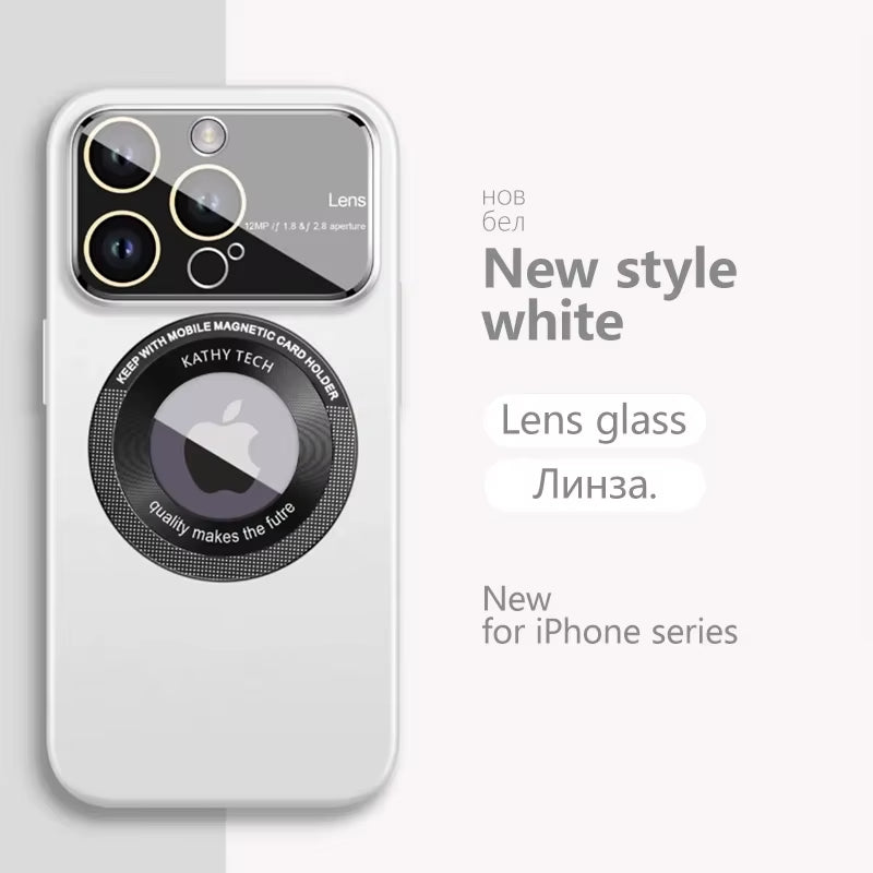 Luxury Matte for Magsafe Magnetic Wireless Charge Cases for 15 14 13 12 11 Pro Max plus Camera Lens Protector Phone Cover