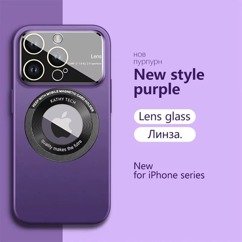 Luxury Matte for Magsafe Magnetic Wireless Charge Cases for 15 14 13 12 11 Pro Max plus Camera Lens Protector Phone Cover