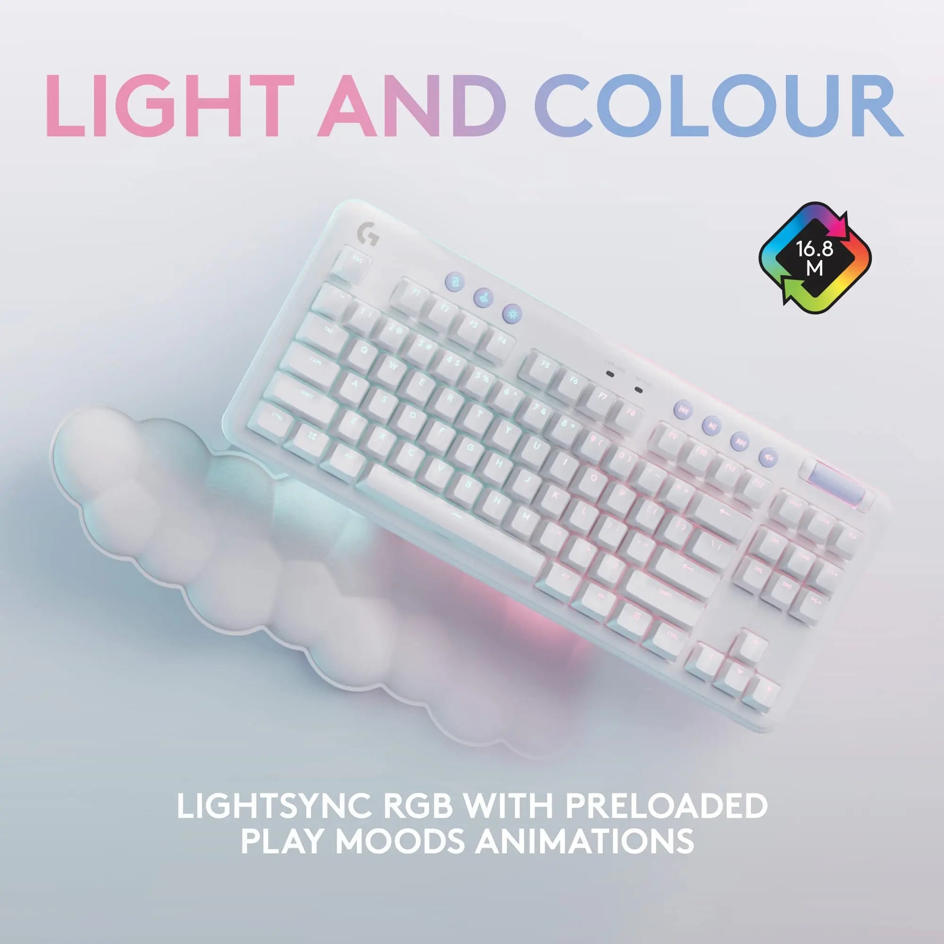 Logitech G715 Wireless Mechanical Gaming Keyboard - Refurbished, Featuring LIGHTSYNC RGB, LIGHTSPEED Technology, and Clicky Switches