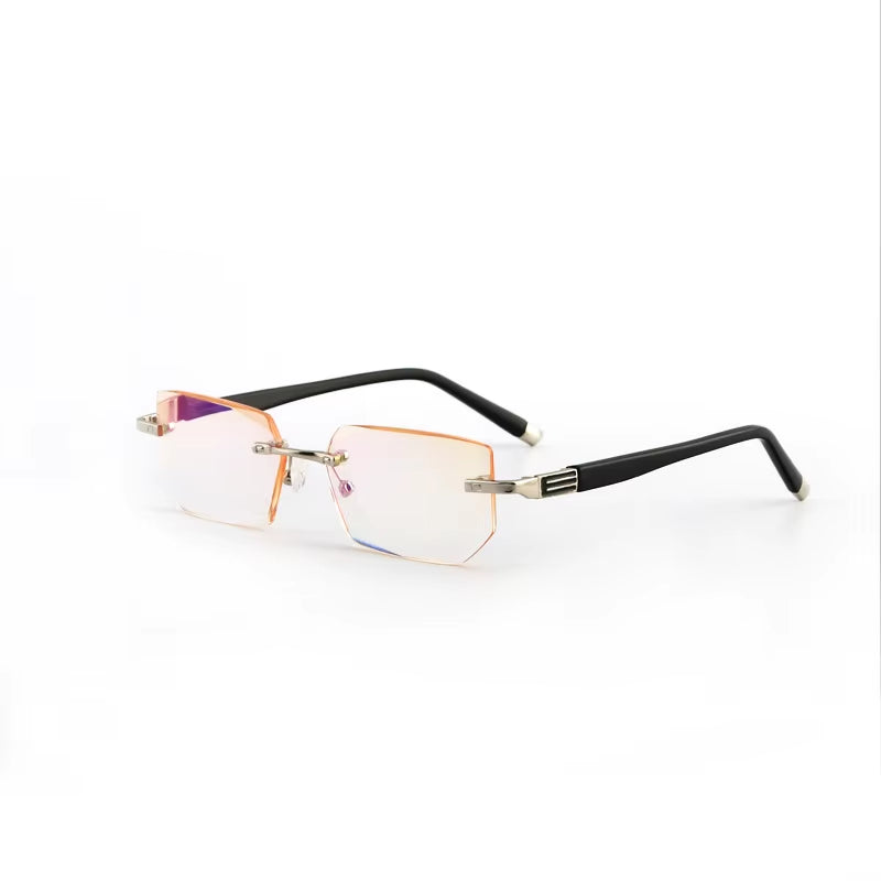 Rimless Reading Glasses Men anti Blue Rays Presbyopia Eyeglasses Women Vintage Hyperopia Eyewear +1.0 1.5 2.0 2.5 3.0 3.5 4.0
