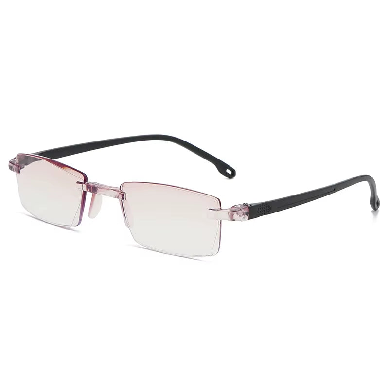 Rimless Reading Glasses Men anti Blue Rays Presbyopia Eyeglasses Women Vintage Hyperopia Eyewear +1.0 1.5 2.0 2.5 3.0 3.5 4.0