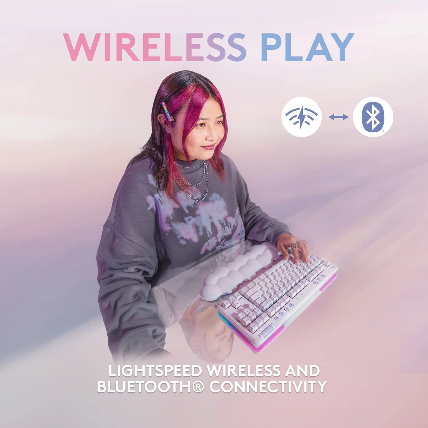 Logitech G715 Wireless Mechanical Gaming Keyboard - Refurbished, Featuring LIGHTSYNC RGB, LIGHTSPEED Technology, and Clicky Switches
