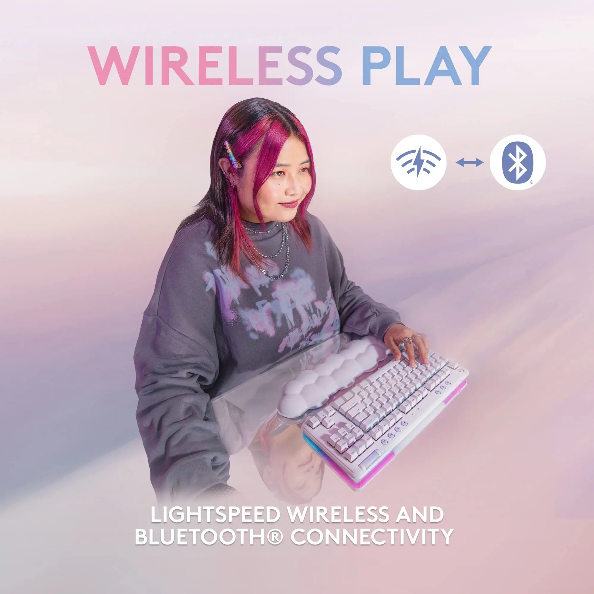 Logitech G715 Wireless Mechanical Gaming Keyboard - Refurbished, Featuring LIGHTSYNC RGB, LIGHTSPEED Technology, and Clicky Switches
